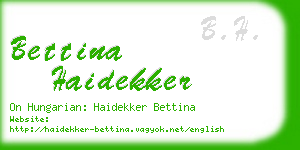 bettina haidekker business card